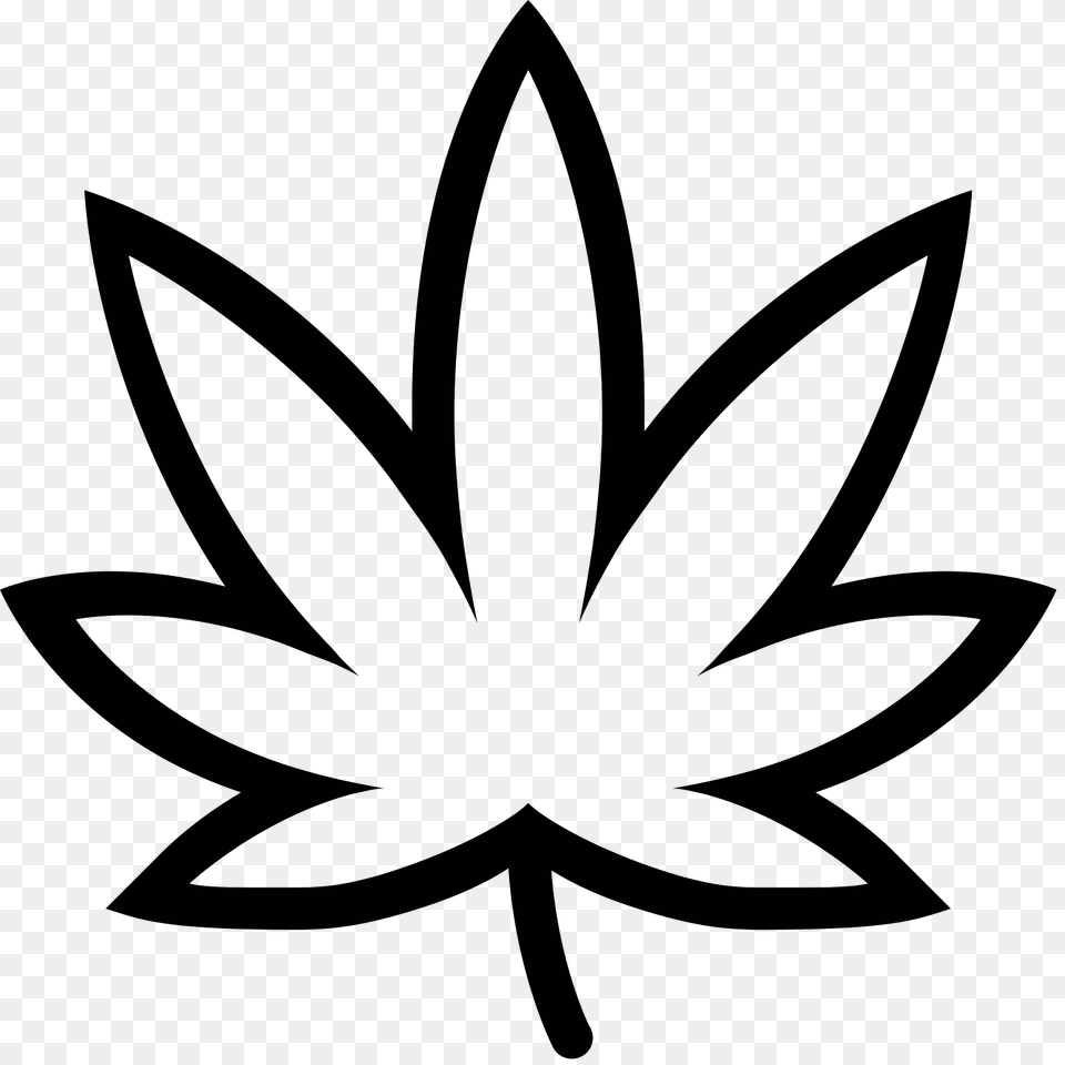 Cannabis Icon, Gray Free Png
