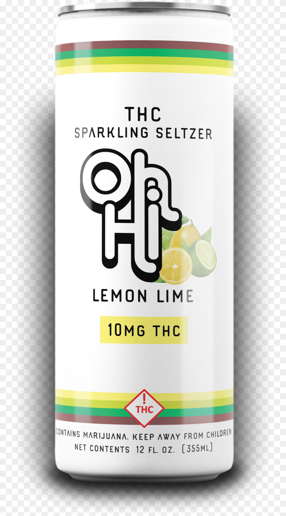 Cannabis Infused Drink Oh Hi Thc Seltzer, Can, Tin, Alcohol, Beer Free Transparent Png