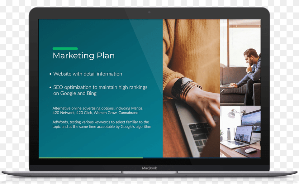 Cannabis Investor Pitch Deck Template 2 Pitch Book, Monitor, Pc, Laptop, Hardware Free Png Download