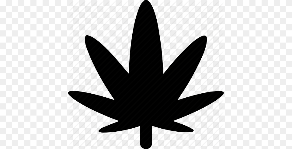 Cannabis Leaf Marijuana Weed Icon, Silhouette, Flower, Plant Png