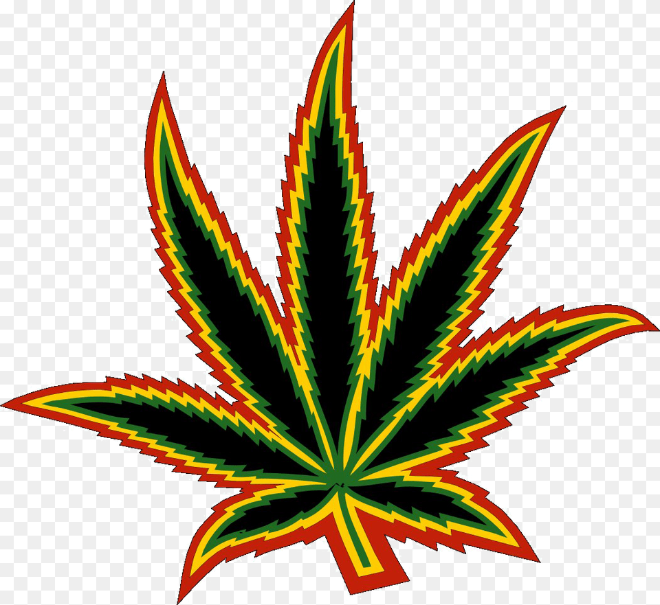Cannabis Leaf Multicolor Clipart Weed, Plant, Herbal, Herbs, Animal Free Png Download