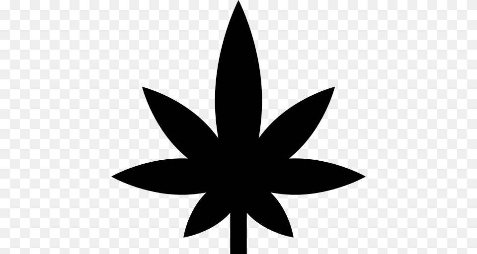 Cannabis Marijuana Icon, Gray Free Transparent Png