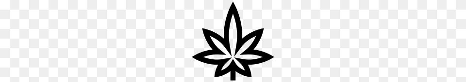 Cannabis Marijuana Icon, Gray Free Png