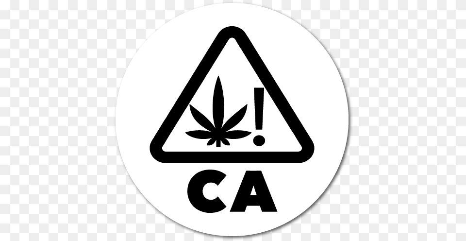 Cannabis Warning Symbol For California Cannabis Warning, Sign, Disk Free Transparent Png