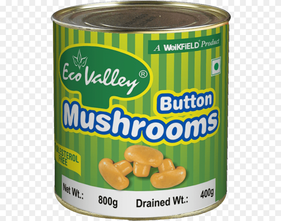 Canned Button Mushroom Tin, Aluminium, Can, Canned Goods, Food Free Transparent Png