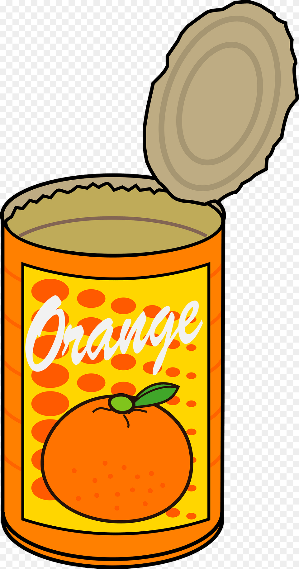 Canned Orange Clipart, Aluminium, Can, Canned Goods, Food Free Transparent Png