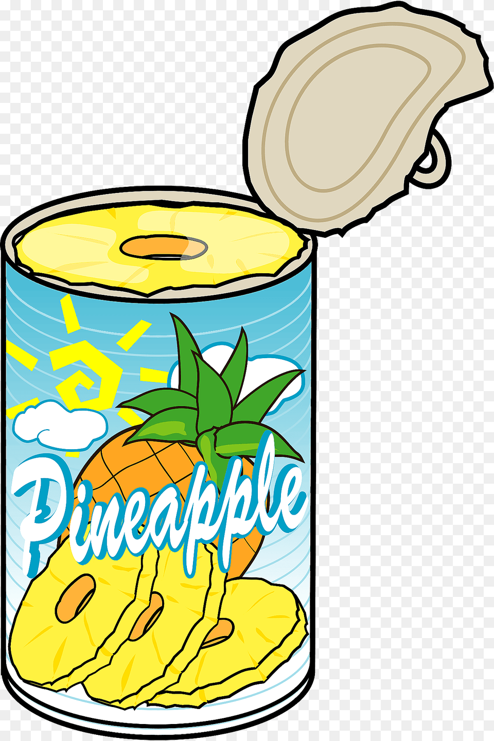Canned Pineapple Slices Clipart, Aluminium, Tin, Can, Canned Goods Png