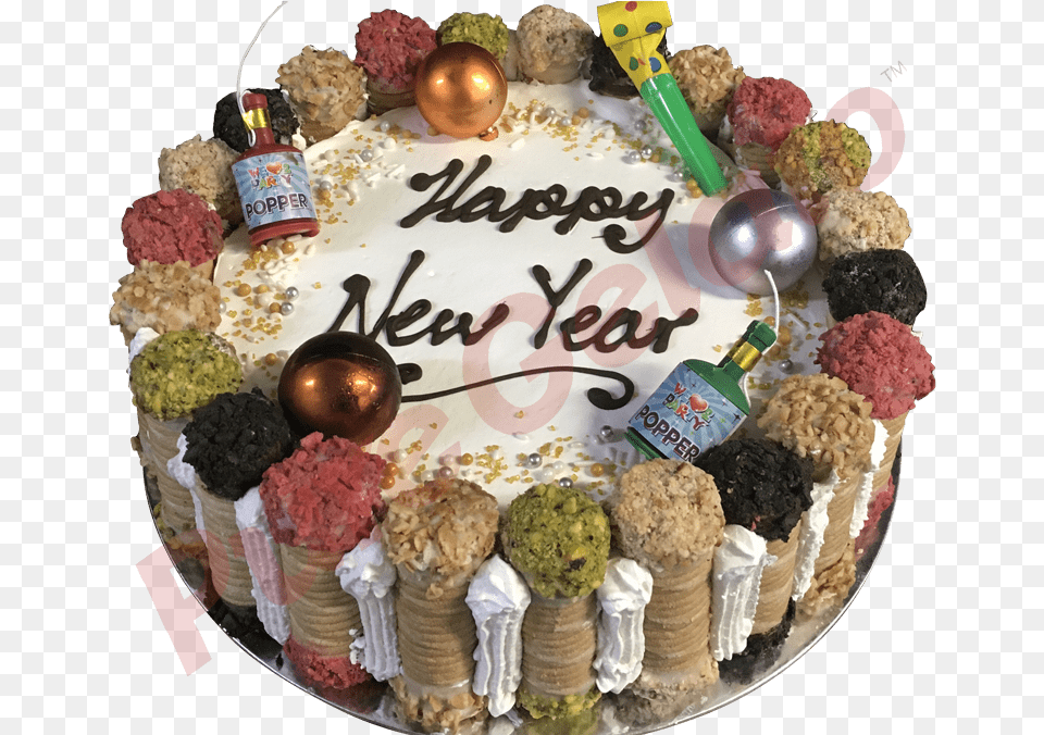 Cannoli Gelato Cake Party Themed New Year, Birthday Cake, Cream, Dessert, Food Free Transparent Png