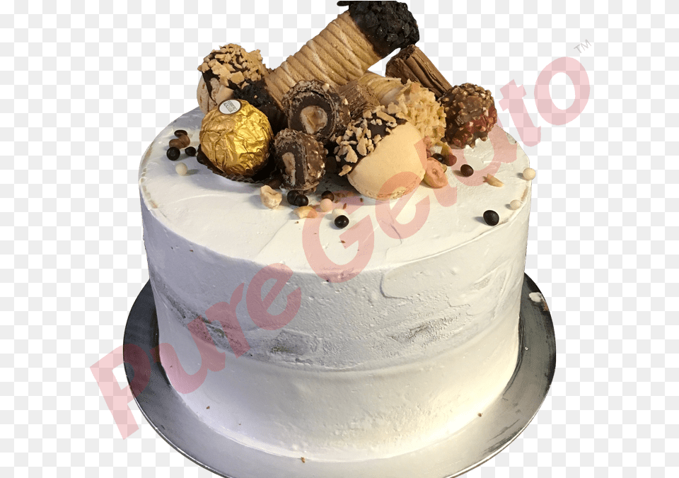 Cannoli Gelato Cake With Choc Cluster Naked Double, Birthday Cake, Cream, Dessert, Food Free Png Download