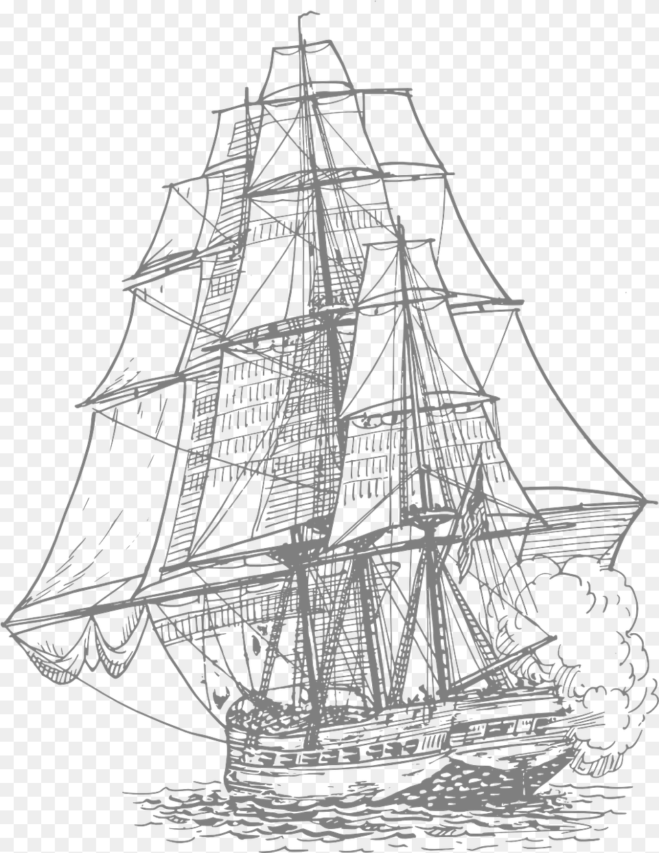 Cannon Fire Pirate Ship Sailing Ship Drawing, Art, Boat, Sailboat, Transportation Png Image