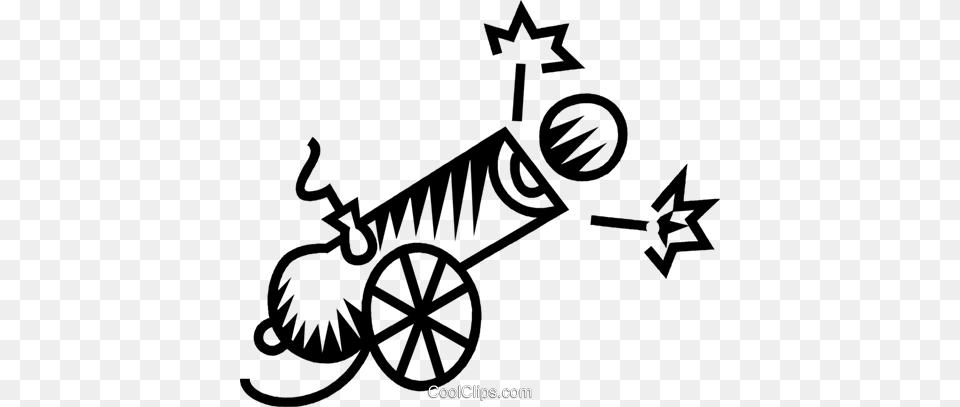 Cannon Royalty Vector Clip Art Illustration, Weapon, Machine, Wheel Free Png