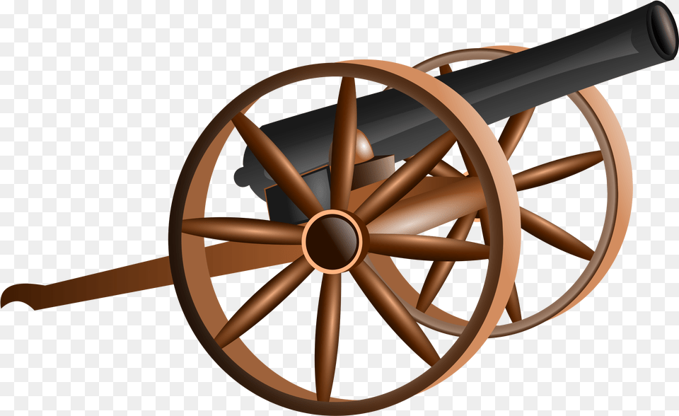 Cannon Transparent Picture Civil War Cannon Clipart, Weapon, Machine, Wheel Free Png Download