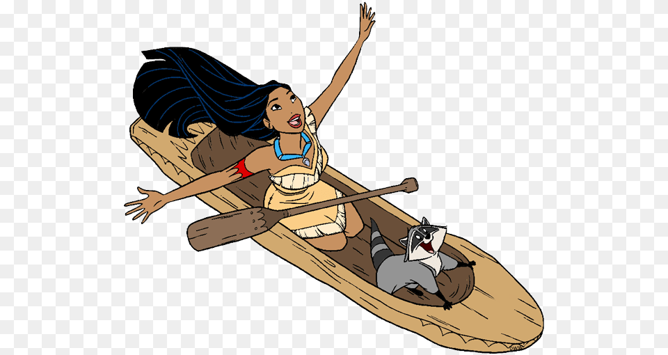 Canoe Clipart Family Pocahontas Disney Canoe, Person, Face, Head, Boat Free Transparent Png