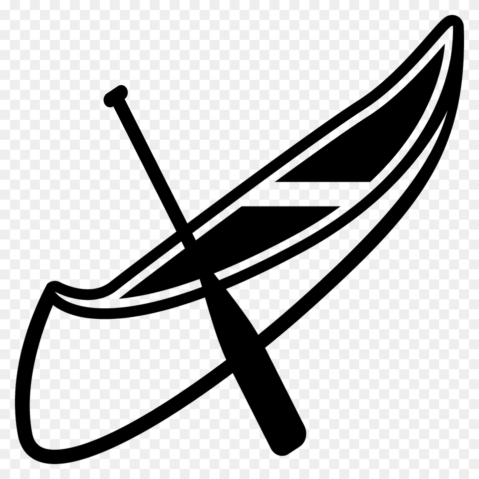 Canoe Emoji Clipart, Bow, Weapon, Boat, Transportation Free Png