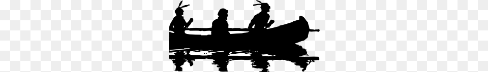 Canoe Silhouette Clip Art Vector, Water Sports, Water, Vehicle, Transportation Free Png Download