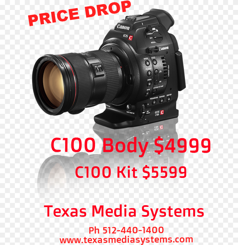 Canon C100 0 Price Drop 99 Body 99 Kit Texas Media Canon Eos C100 Digital Cinema Camera With Daf, Electronics, Video Camera, Photography Png