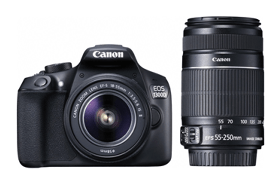 Canon Eos 1300d Ef S18 55 Ii 55 250 Mm 18 Mp Dslr Canon 1300d Dual Lens, Camera, Electronics, Digital Camera, Camera Lens Png Image