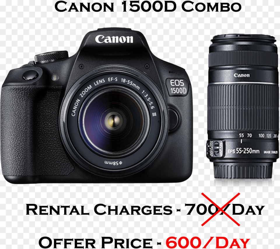 Canon Eos Rebel T7 Dslr Canon 1500d Kit, Camera, Electronics, Digital Camera, Camera Lens Free Png Download