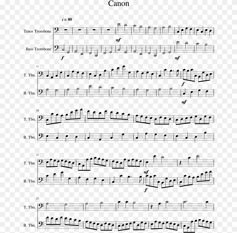 Canon Sheet Music 1 Of 5 Pages Woogie Bugle Boy Sheet Music, Gray Free Transparent Png