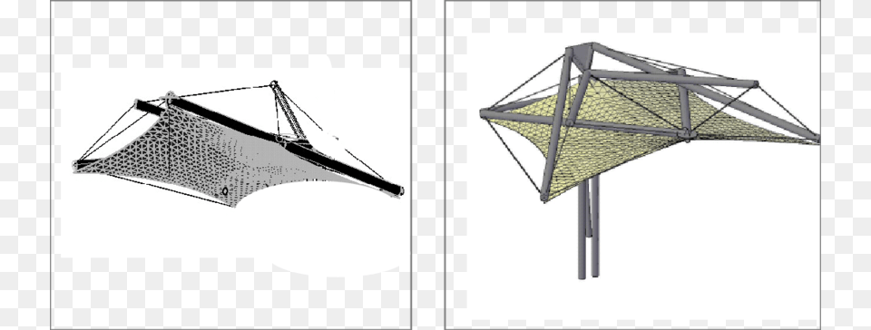 Canopy Tensegrity Structure Perspective View And Module Hammock, Furniture Free Png Download