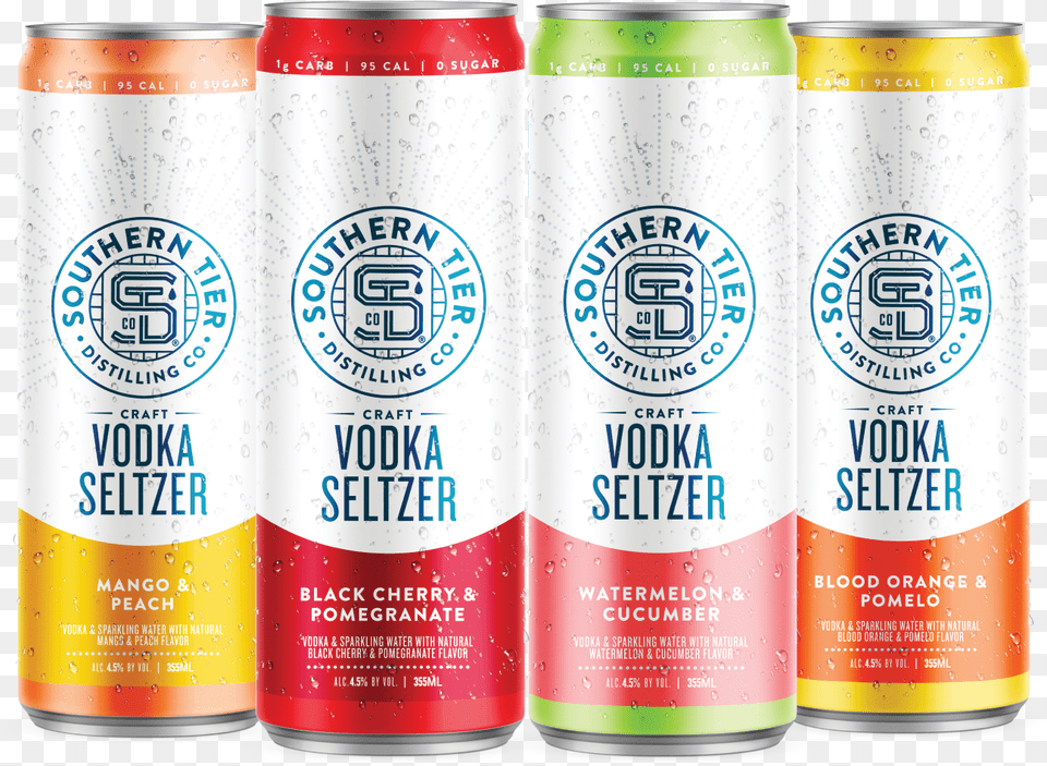 Cans Line Up Southern Tier Vodka Seltzer, Tin, Alcohol, Beer, Beverage Png Image
