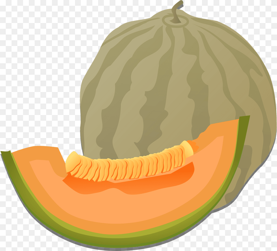 Cantaloupe Clipart, Food, Fruit, Plant, Produce Png Image