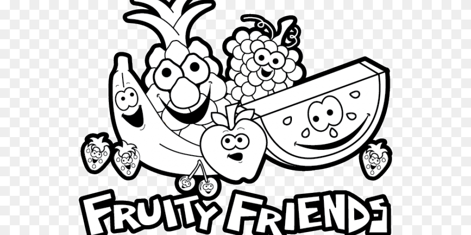 Cantaloupe Clipart Black And White, Banana, Food, Fruit, Plant Free Png Download