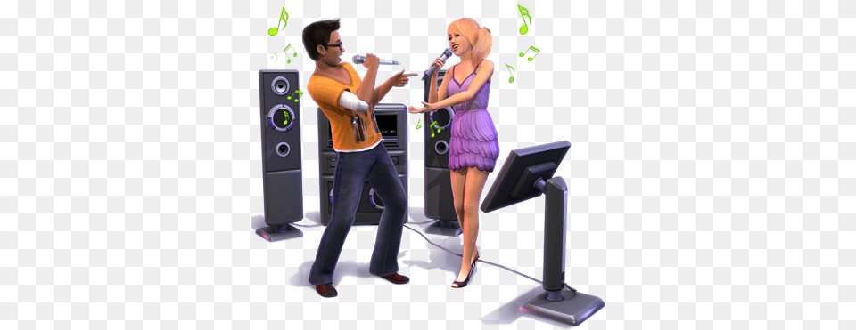 Cantando Karaoke Sims 3 Showtime, Duet, Performer, Person, Adult Free Png Download