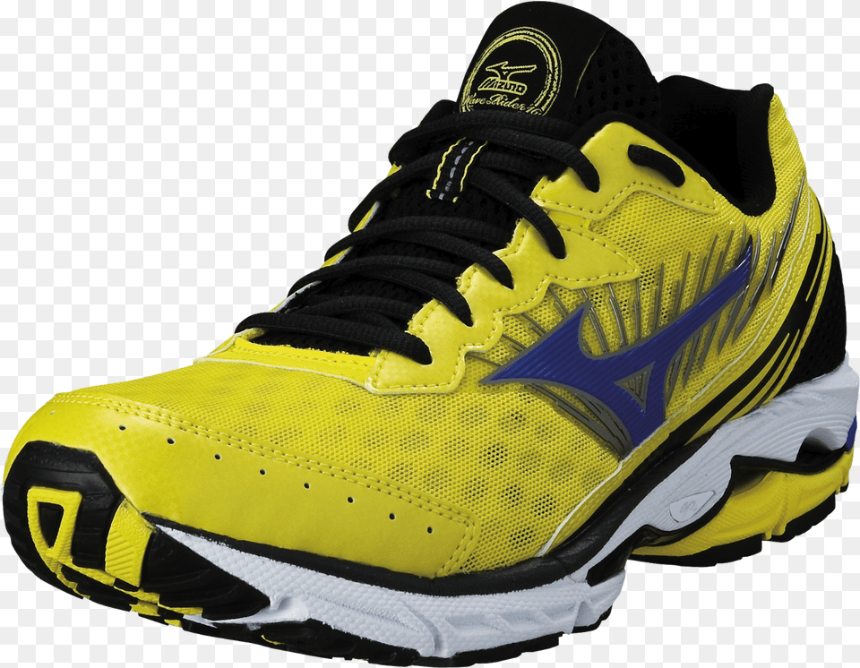 Canvas On Dumielauxepices Mizuno Wave Rider 16 Yellow, Clothing, Footwear, Running Shoe, Shoe Png Image