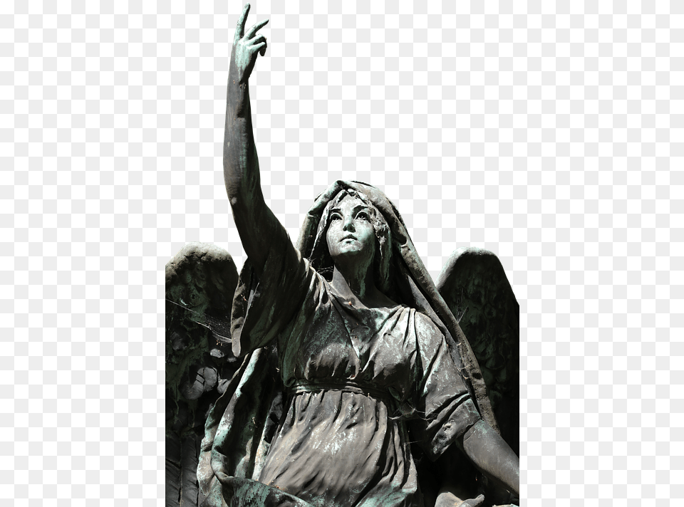 Canvas Print Sculpture Cemetery Angel Statue Figure Cemetery Statue, Adult, Female, Person, Woman Png