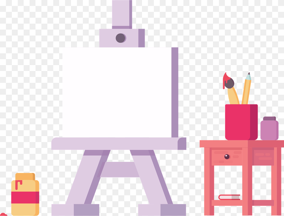 Canvas Stand Clipart, White Board Png Image