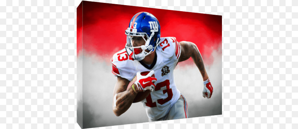 Canvas Stretched And Gallery Wrapped Over Odell Beckham Jr, Sport, American Football, Football, Football Helmet Png