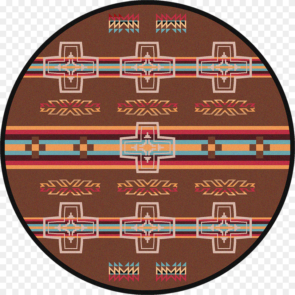 Canyon Crosssunset Round Rug By American Dakota, Home Decor, Pattern Png