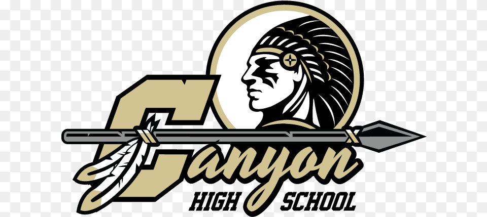 Canyon High School California Canyon High School Logo, Face, Head, Person, Weapon Png Image
