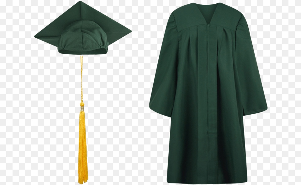 Cap And Gown Dark Green, Graduation, People, Person, Clothing Free Png