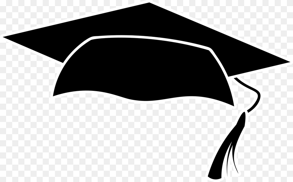 Cap College Graduation Icon Learning Mortar Board Silhouette Graduation Cap, People, Person Free Png Download