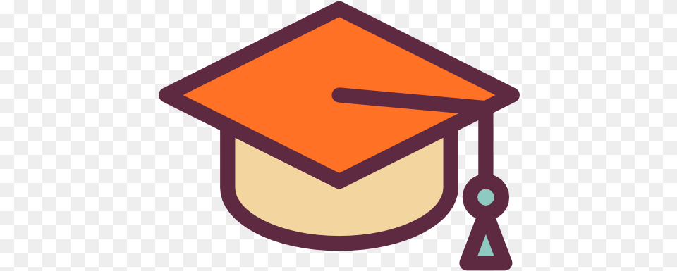 Cap Education Graduate Mortarboard Icon Icon Toga Orange, People, Person, Graduation, Text Free Png