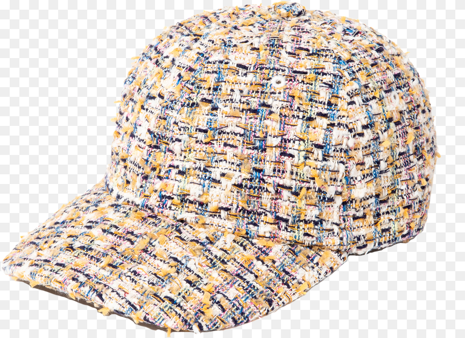 Cap Fancy Tweed Yellow For Baseball, Baseball Cap, Clothing, Hat, Person Free Png