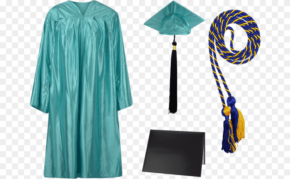 Cap Gown And Tassel Honor Cord Diploma Cover Set Green, People, Person, Clothing, Fashion Free Png