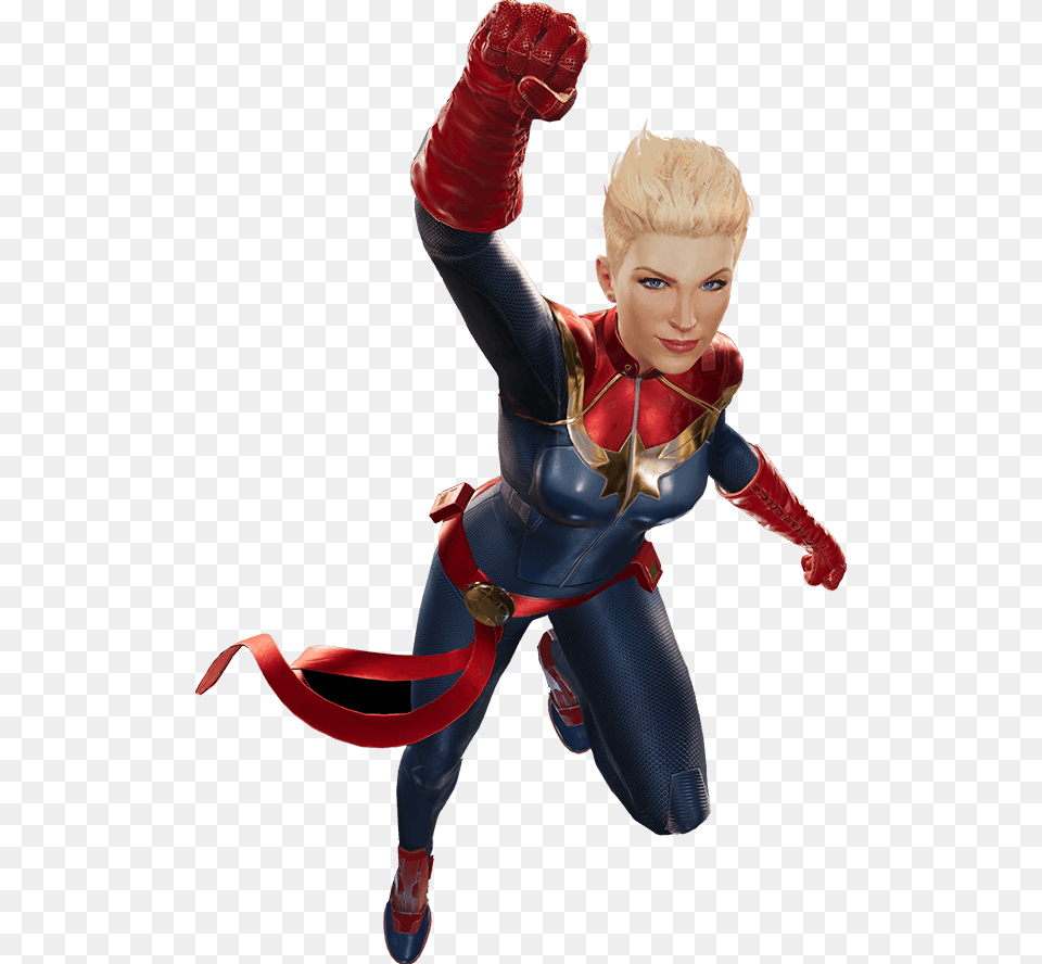 Cap Marvel Marvel Powers United Vr Captain Marvel, Clothing, Glove, Person, Figurine Free Png