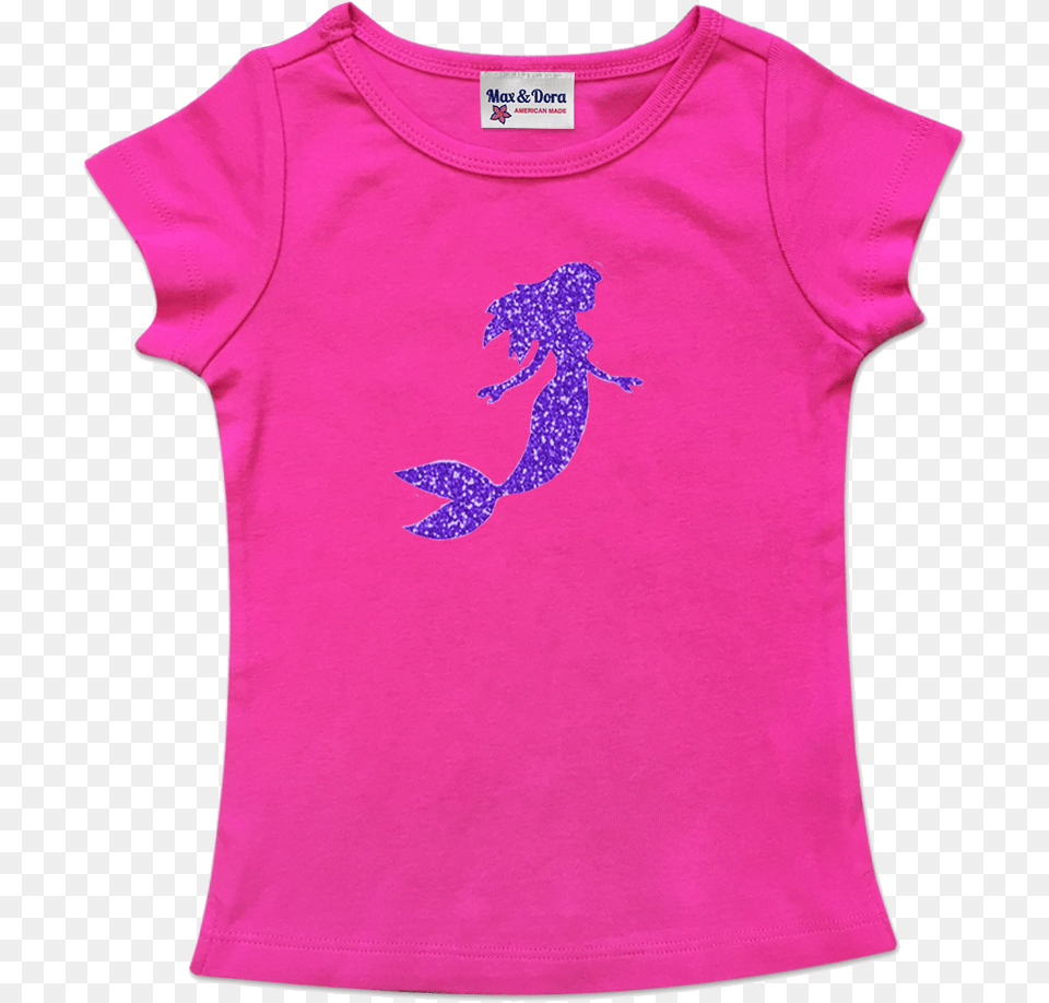 Cap Sleeve Purple Sparkle Mermaid Tee Available In T Shirt, Clothing, T-shirt Png Image
