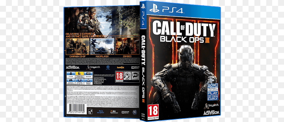 Capa Call Of Duty Black Ops 3 Ps4 Activision Xbox One Call Of Duty Black Ops 3 Console, Adult, Male, Man, Person Free Png