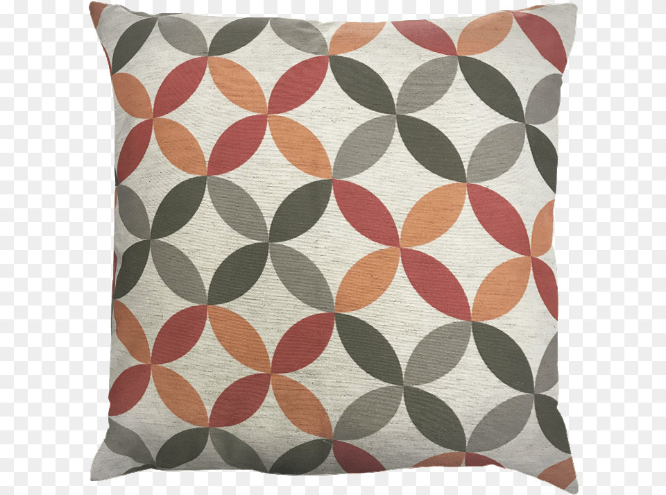 Capa Linho Premium Circulo Laranjavermelho Cp A802 Red, Cushion, Home Decor, Pillow Png Image