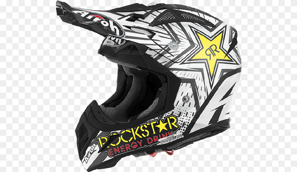 Capacete Motocross Airoh Aviator 22 Rockstar, Crash Helmet, Helmet, Clothing, Hardhat Png Image