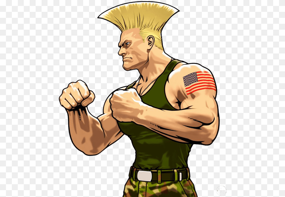 Capcom Fighting Evolution Guile, Adult, Male, Man, Person Png