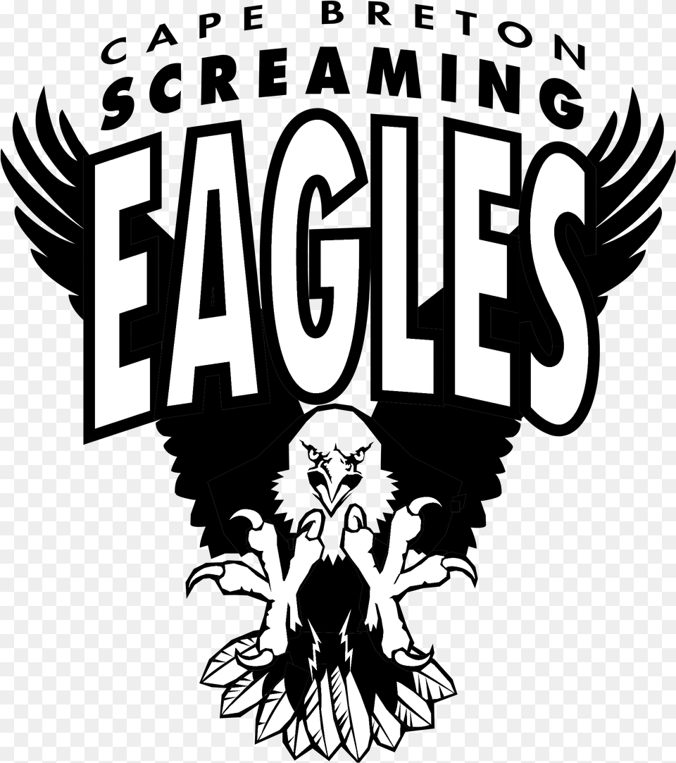 Cape Breton Screaming Eagles Logo, Stencil, Baby, Person, Symbol Png Image