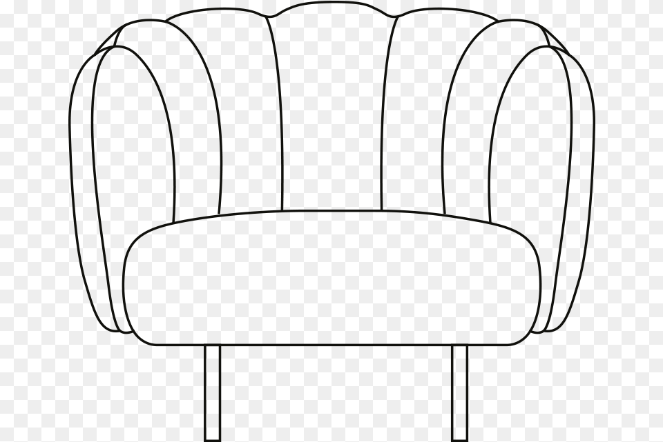 Cape Lounge Chair With Stitches Illustration Club Chair, Furniture, Armchair, Couch Free Png Download