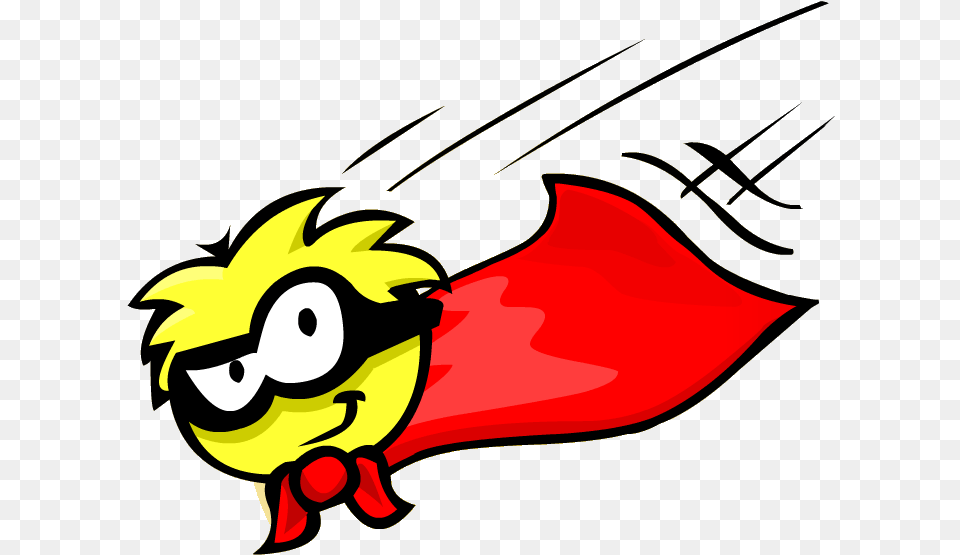 Caped Super Puffle Yay Club Penguin, Animal, Beak, Bird, Device Png Image