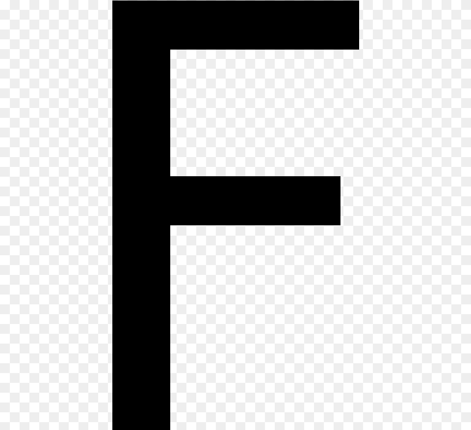 Capital Letter F, Gray Free Png