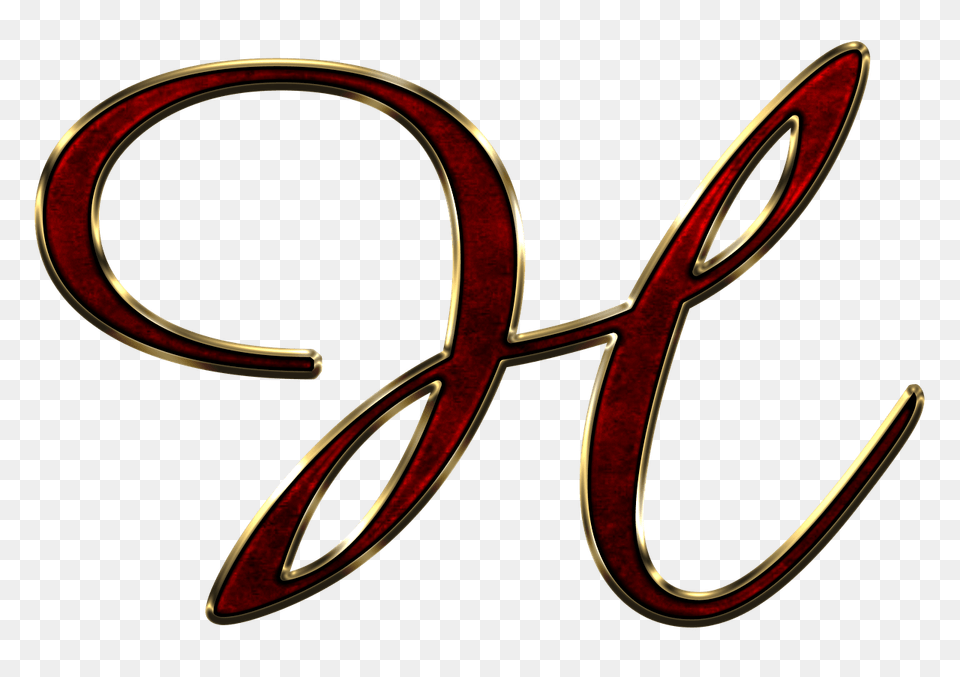 Capital Letter H Red, Text, Smoke Pipe, Calligraphy, Handwriting Png Image